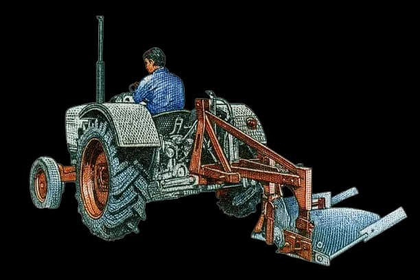 Tractor representing Bharat Trade Sim's roots