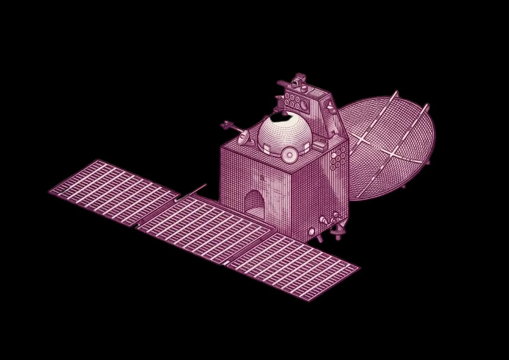 Satellite representing communication and feedback